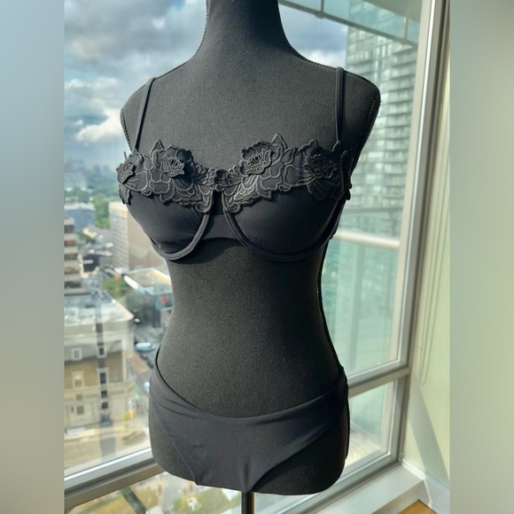 🆕 ZIMMERMANN 🧿 NWT Halliday Embroidered Balconette Bra + Scoop Pant Set, Sz 3 - Picture 8 of 16